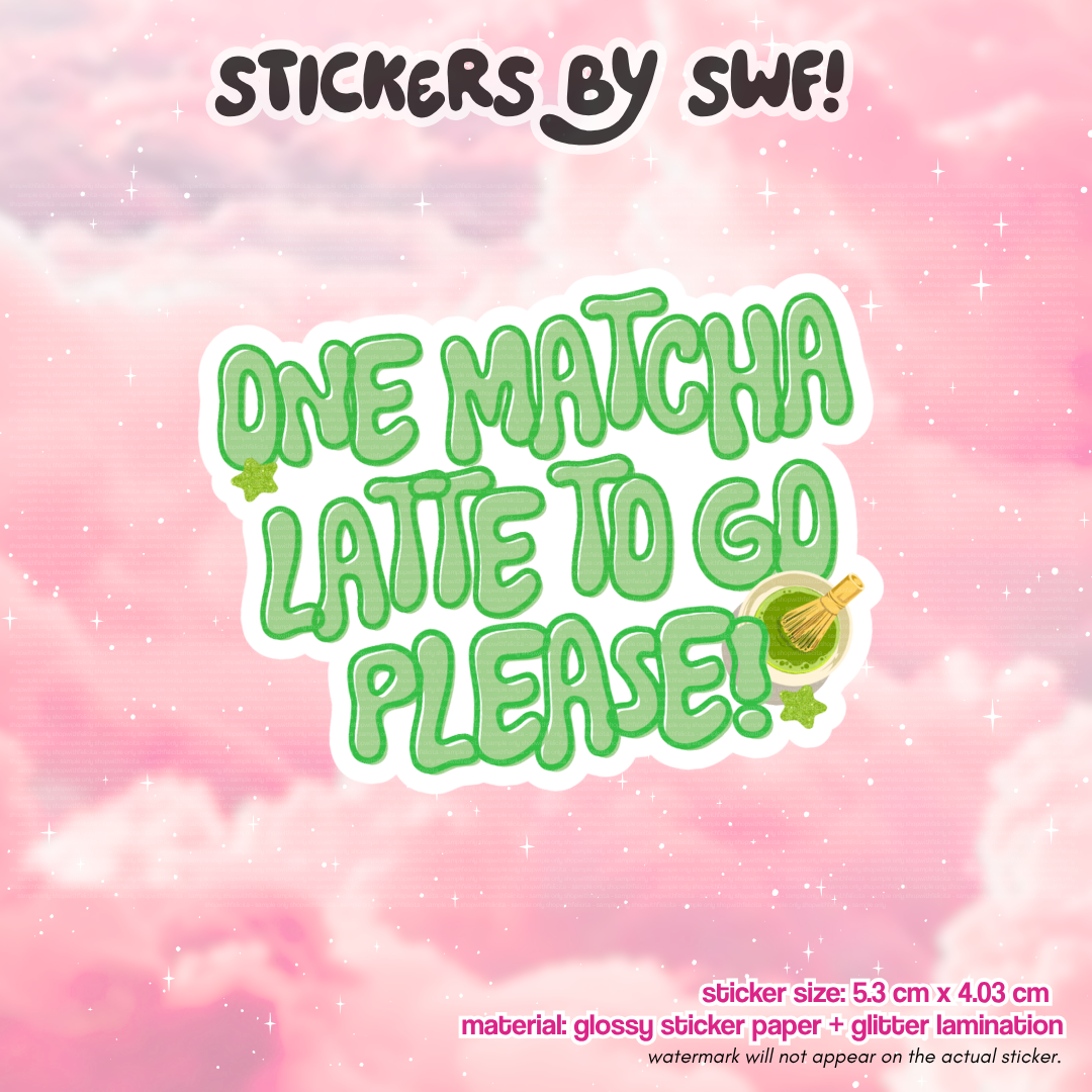 one matcha latte to go please ⭑.ᐟ