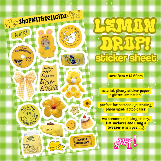 [sticker sheet] lemon drop!