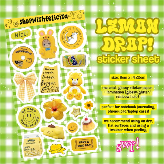 [sticker sheet] lemon drop! ⋆˚꩜｡