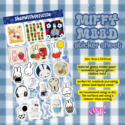 [sticker sheet] miffy mood ⋆˚꩜｡