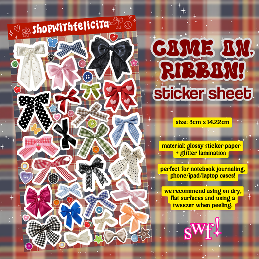 [sticker sheet] come on, ribbon! ⋆˚꩜｡