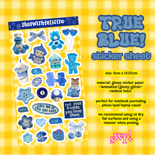 [sticker sheet] true blue! ⋆˚꩜｡