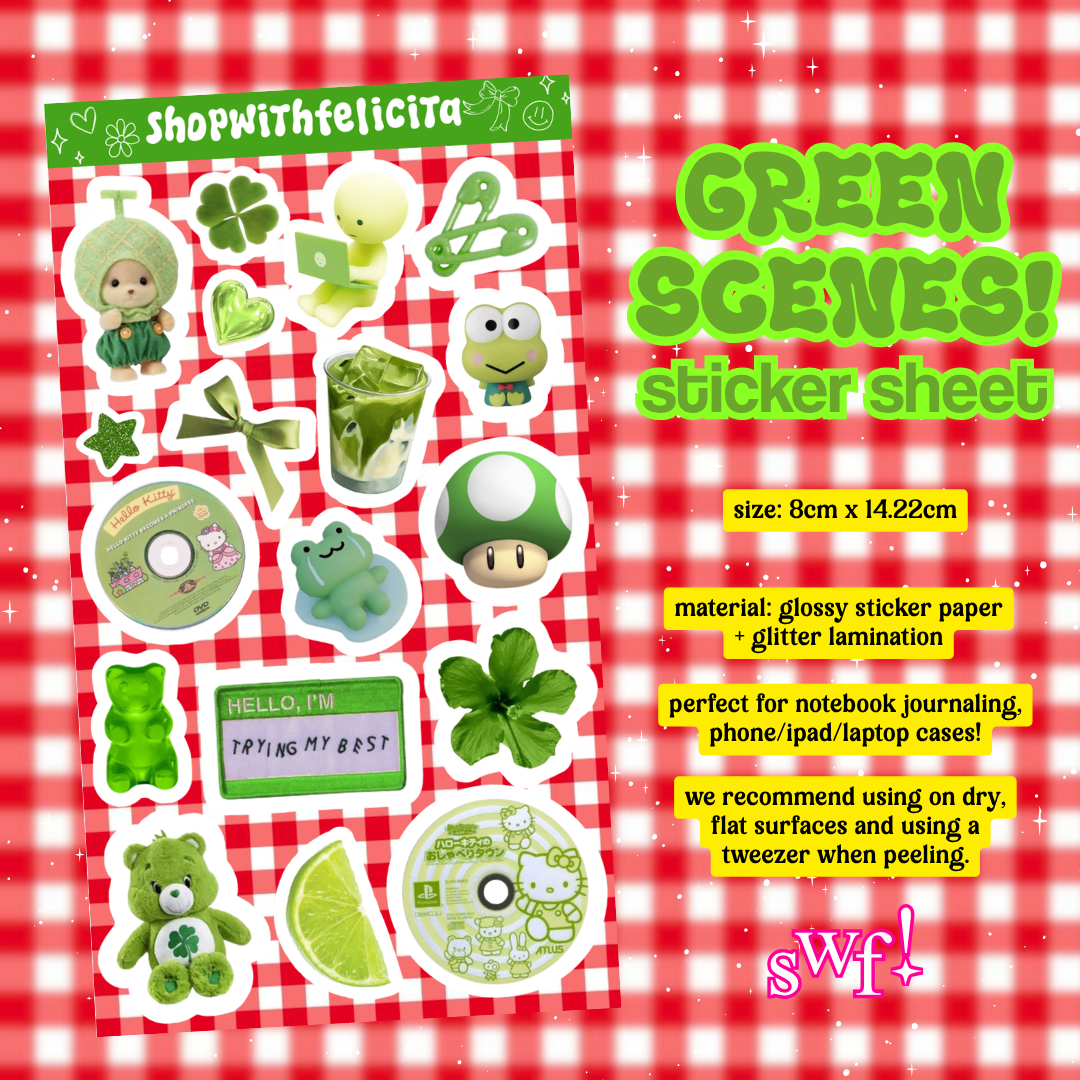[sticker sheet] green scenes!