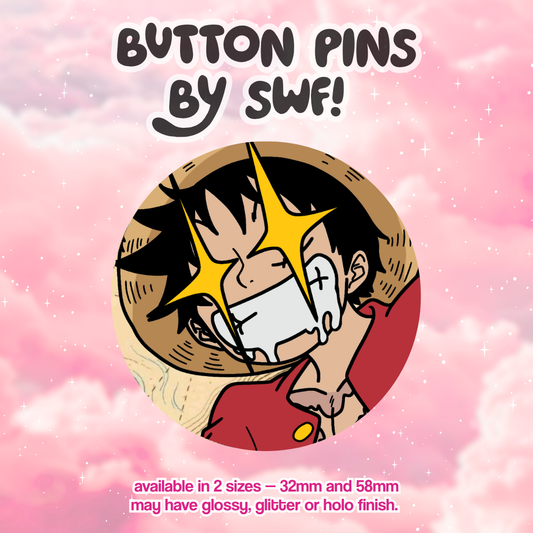 luffy button pin.. ⭑.ᐟ