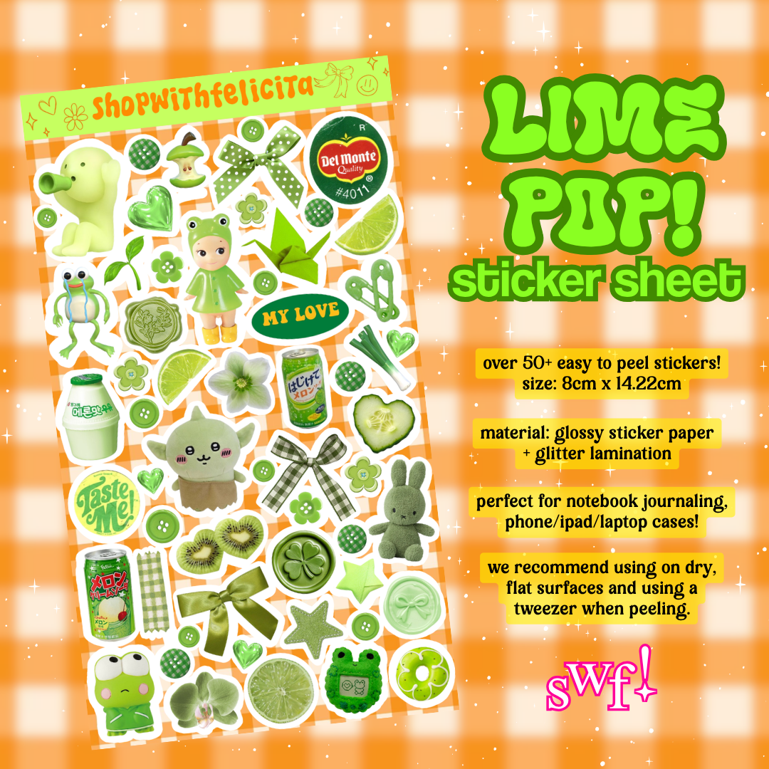 [sticker sheet] lime pop!