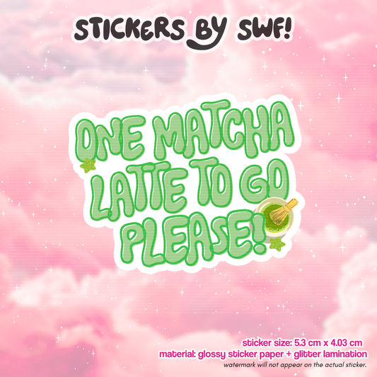 one matcha latte to go please ⭑.ᐟ