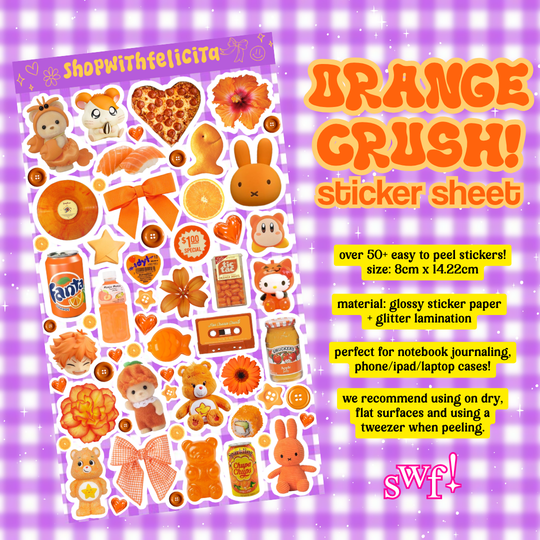 [sticker sheet] orange crush!