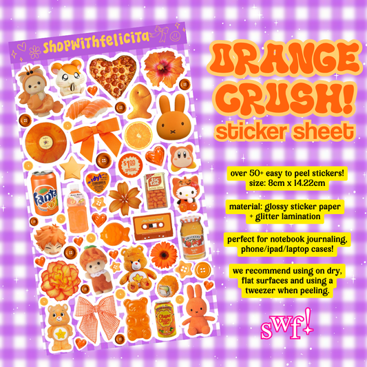 [sticker sheet] orange crush!