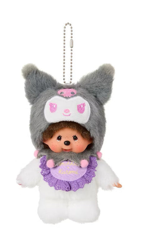 [PREORDER] Monchhichi x Sanrio Keychain - Kuromi